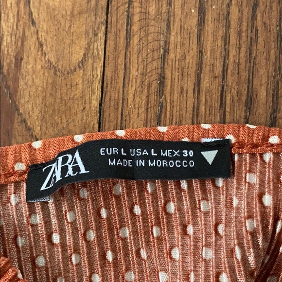 Zara cropped style blouse with Polka for pattern - Picture 2 of 3